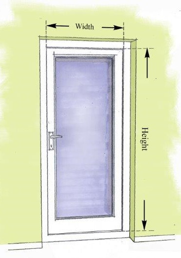 How To Measure - Single Hinged Door Screen - Kit 